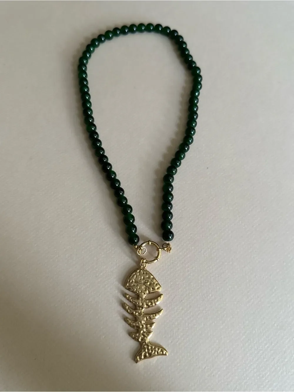 Fishbone statement Necklace #2749